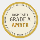 Sirop d'érable Étiquette ambré de grade A (Devant)