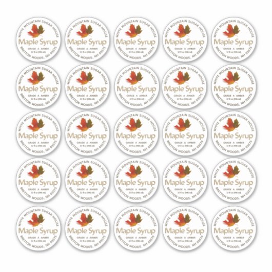 Sirop d'érable Étiquette de poche Mason 2 pouces s (Devant)