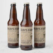 Sirop d'érable Étiquette de seau vieilli en tonnea (Bouteilles)