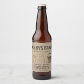 Sirop d'érable Étiquette de seau vieilli en tonnea (Devant)