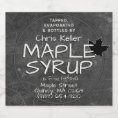 Sirop d'érable Étiquette de tableau noir Mason Jar (Étiquettes simples)