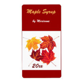 Sirop d'érable - feuilles d'érable étiquette de co (Devant)