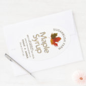 Sirop d'érable Grand Étiquette couleur ovale feuil (Enveloppe)