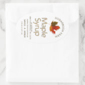 Sirop d'érable Grand Étiquette couleur ovale feuil (Sac)