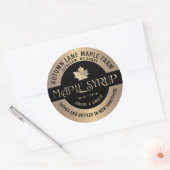 Sirop d'érable Nom Étiquette sur dégradé d'or fonc (Enveloppe)