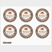 Sirop d'érable rustique Étiquette Feuilles d'érabl (Feuille)