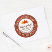 Sirop d'érable rustique Étiquette Feuilles d'érabl (Enveloppe)