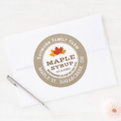Sirop d'érable rustique Étiquette Feuilles d'érabl (Enveloppe)