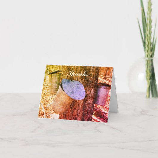 Sirop d'érable Sap Buckets Nature Art Carte de rem (Devant)