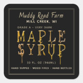 Sirop d'érable Sticp Étiquette - Noir (Devant)