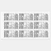 Sirop d'érable Valeur nutritive Étiquettes impermé (Feuille)