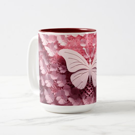 Sirotez en style avec la Mug de café à papillon 3D (Devant gauche)