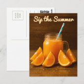 Sirotez l'été - Carte postale de jus d'orange (Devant / Derrière)