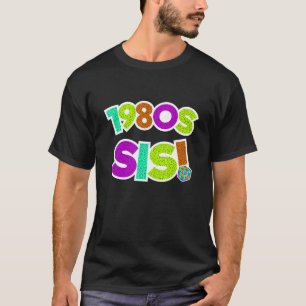 Sis 1980 van de partij 80 Pattern Sister Gra T-shirt