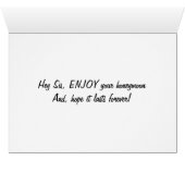 SIS ESPÉREZ QUE VOTRE LUNE DE MIEL DURE À JAMAIS (Intérieur Horizontal (Bas))