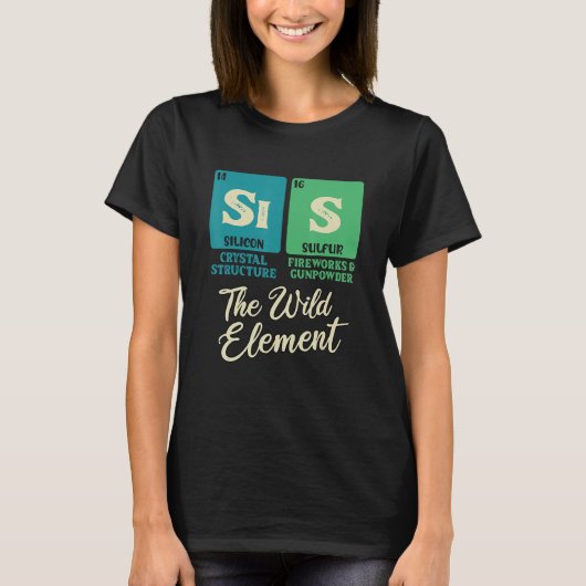 SIS het vrije element Periodieke Lijst van het Zus T-shirt (Voorkant)