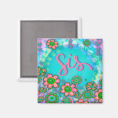 Sis Joli aimant d'inspirété Florale (Recto/Verso)