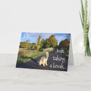 ** SIS* MET EEN BRAAK OM TE ZEGGEN "GEWELDIGE DAG" KAART