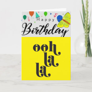 **SIS** OOH LA LA HET IS JOUW ***VERJAARDAG*** KAART