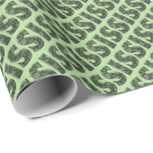 Sis Typography Flowers Text Pattern Floral Green Cadeaupapier (Rol Hoek)