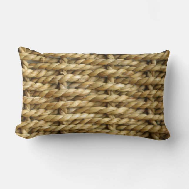 Sisal basket-weefpatroon kussen (Voorkant)