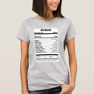 Sisig Voedingsfeiten T-shirt