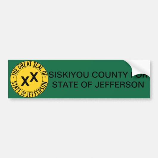 Siskiyou County for State of Jefferson sticker (Voorkant)
