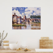 Sisley - Moret-sur-Loing, de haven van Bourgogne Poster (Keuken)