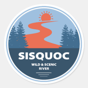 Sisquoc Wild en Schilderachtig River Californië Ronde Sticker