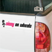 Sissel op wielen bumpersticker (Op Truck)