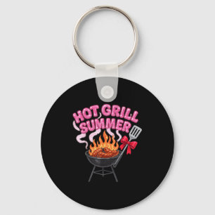 Sissend rooster zomer grappige bbq picknick worst sleutelhanger