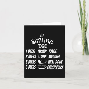 Sissend Vader Vlees Bier Pizza Grappig Bbq Kaart