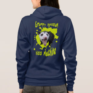 Sissende Machine Grappige Chagrijnige Opossum Verw Hoodie
