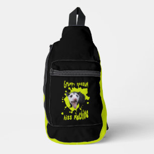Sissende Machine Grappige Chagrijnige Opossum Verw Sling Bag