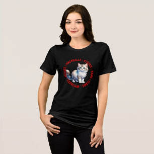 Sisses and Kisses, Schotse Rex kat Tri-Blend Shirt