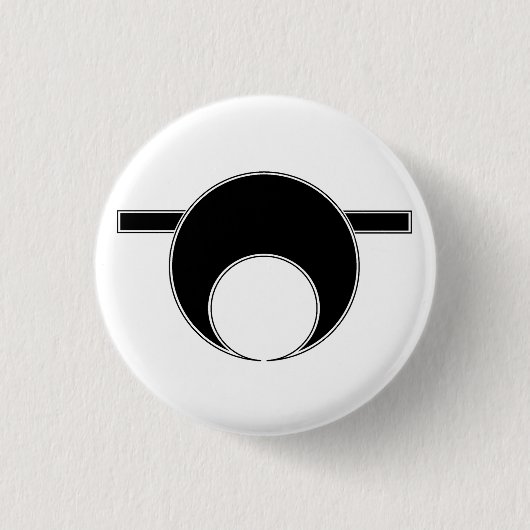 Sissies White Oktober Ronde Button 3,2 Cm (Voorkant)