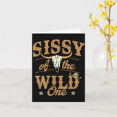 Sissy van de wilde ene cowboy western rodeo feest  kaart (Gele Bloem)