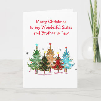 Sister and Brother in Law Christmas Greeting Card Kaart