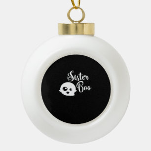 Sister Boo Halloween Keramische Bal Ornament