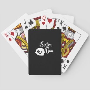 Sister Boo Halloween Klassieke Look Pokerkaarten