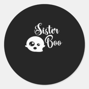 Sister Boo Halloween Klassieke Look Ronde Sticker