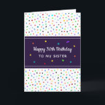 Sister Brother 30th ou Any Birthday Greeting<br><div class="desc">A cool 30th or any age birthday card for anyone...  brother,  sister,  aunt,  oncle,  maman,  papa,  cousin,  nephew,  niece et MORE with a multi-colored and multi-shaped confeti background. Our text box is a deep plum color. Keep our message inside or change to your own words.</div>