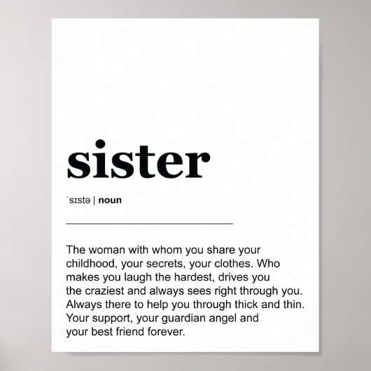 Sister Definition Print (Voorkant)