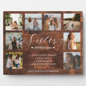 Sister Definition Script Photo Collage Woodgrain Fotoplaat (Voorkant)