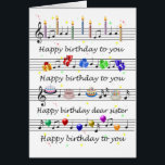 Sister Funny<br><div class="desc">A fun way to wish your sister This card has everything,  cake,  candles,  balloons,  presents,  and more cake ! Chante a birthday song and wish a happy birthday with funny birthday card.</div>
