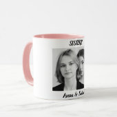 Sister Gift Mug with Photo & Name – Pink Cup Style (Devant gauche)