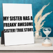 Sister heeft Geweldige zuster Fotoplaat (Zijkant)