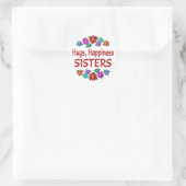 Sister Hugs Ronde Sticker (Tas)