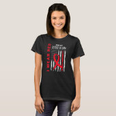 Sister In Law Heart Disease Awareness Flag Matchin T-shirt (Voorkant volledig)