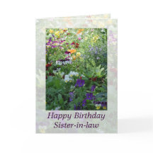 Sister-in-law Verjaardag Kaart door Janz